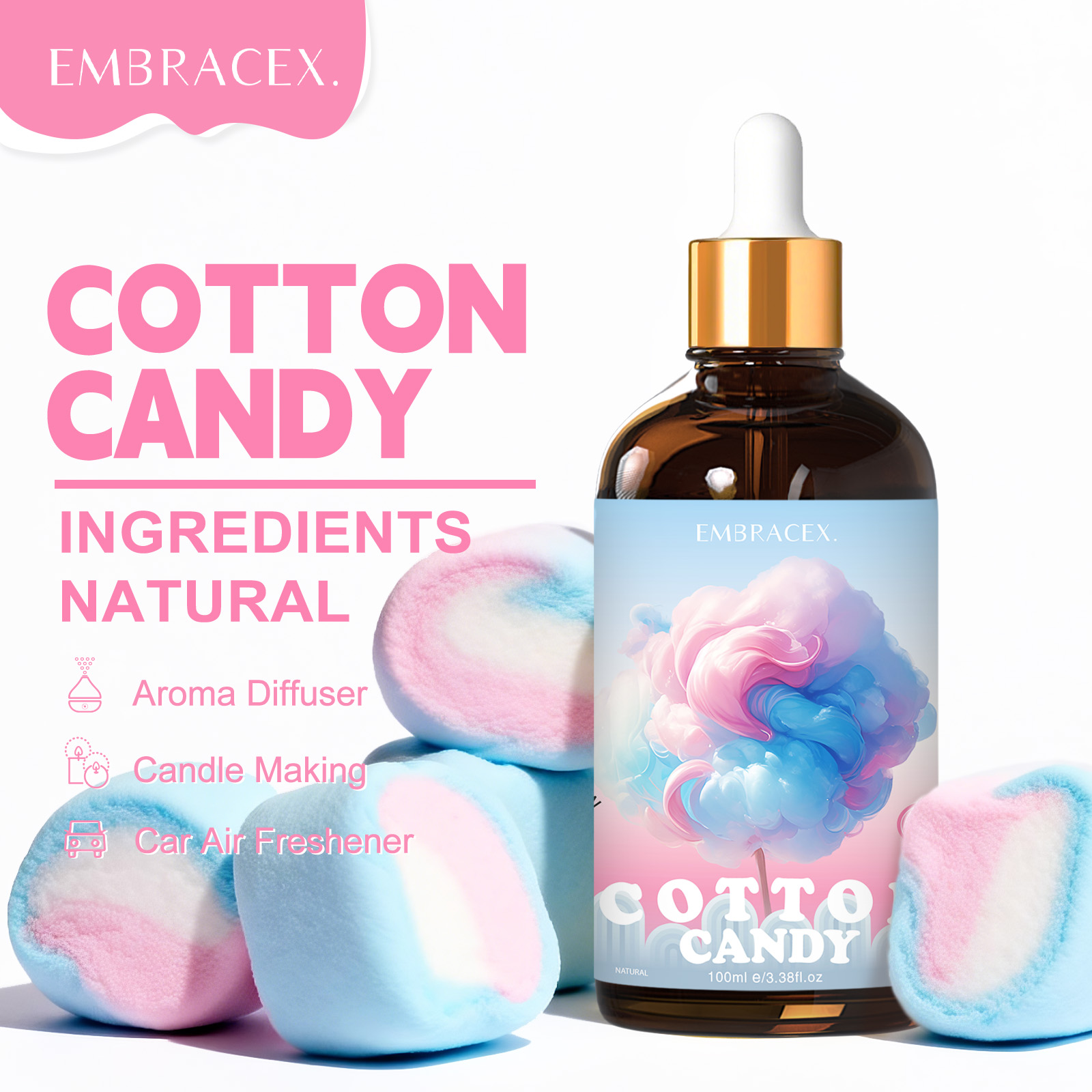 100ml Cotton Candy Fragrance O - Candle Fragrance recension och pris