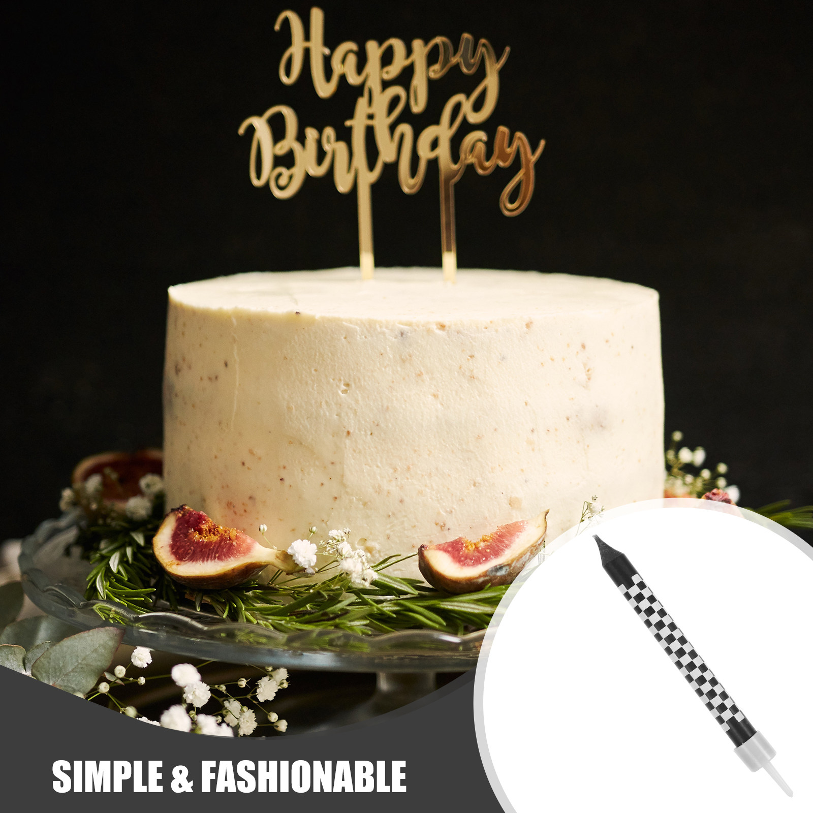 12Pcs Birthday Candles Trendy  - Paraffin Wax recension och pris