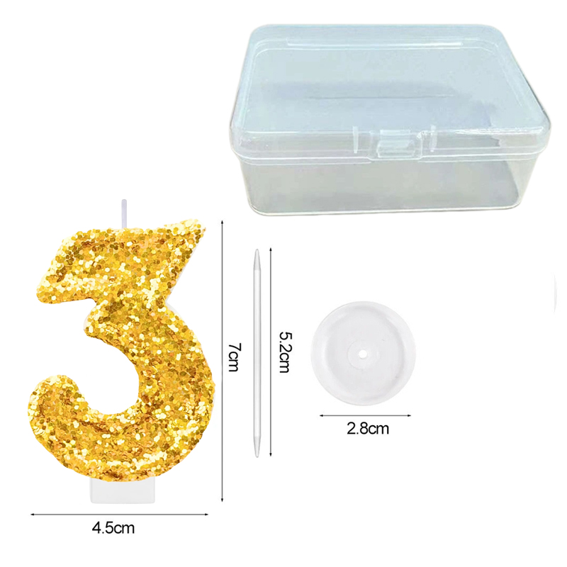 Digital Birthday Candle Gold C - Paraffin Wax recension och pris