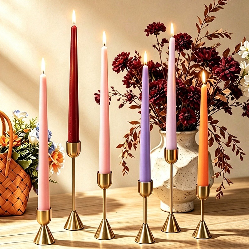 Burgundy Taper Candles, Long S - Soy Wax recension och pris