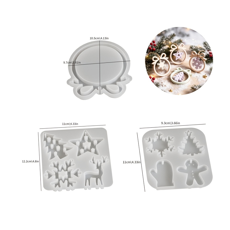 1/3 piece Christmas resin sili - Candle Molds recension och pris