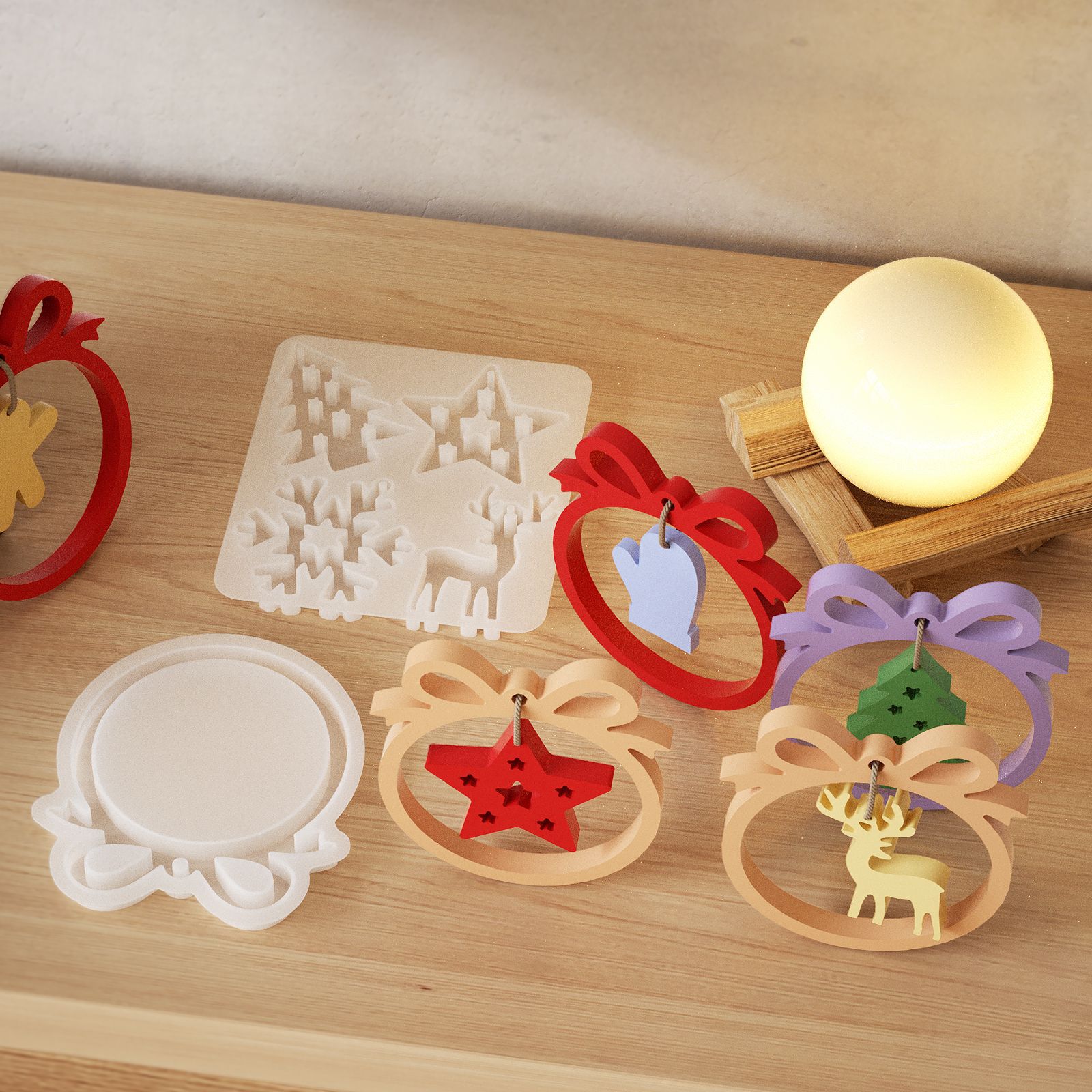 1/3 piece Christmas resin sili - Candle Molds recension och pris