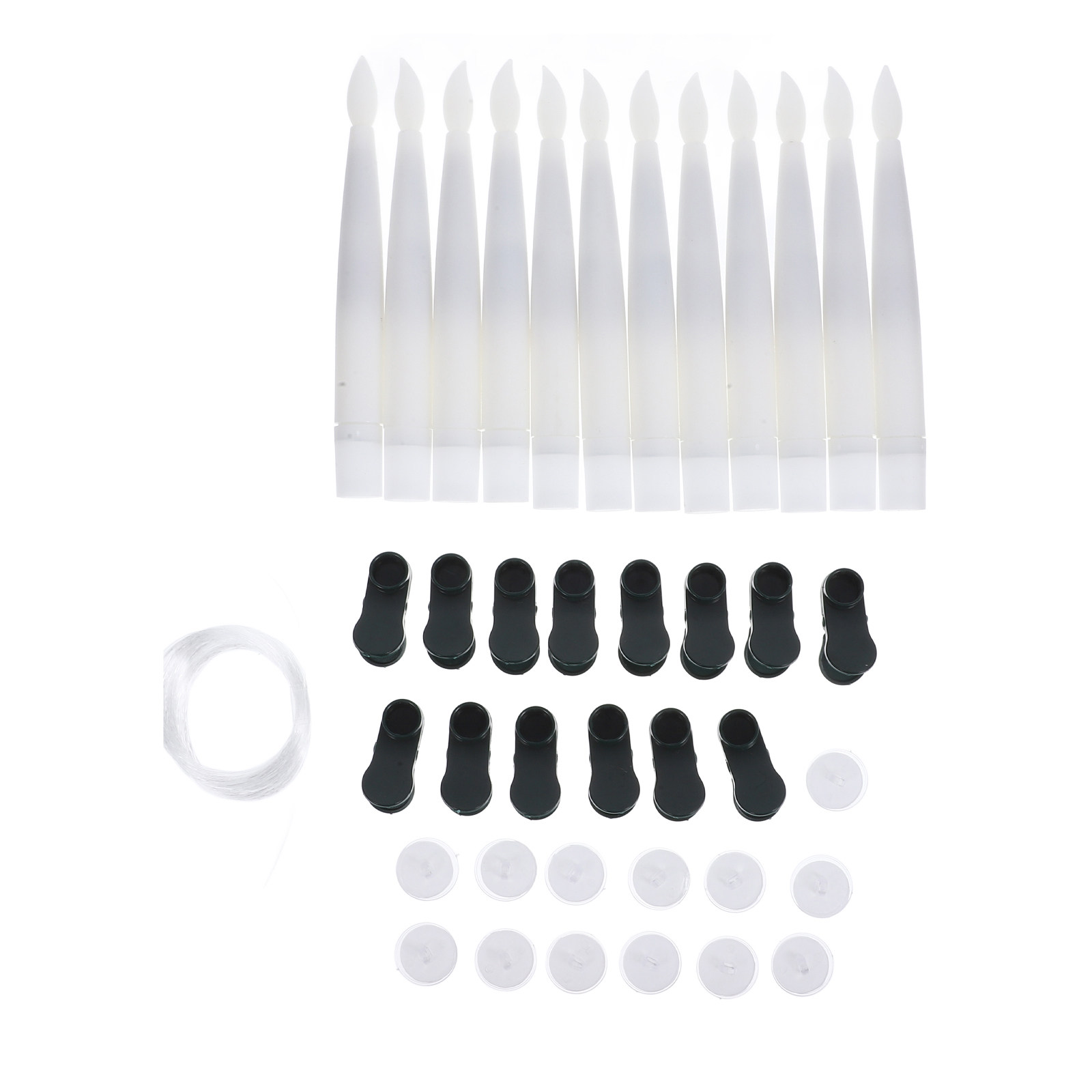 12Sets Clip on Christmas Tree  - Paraffin Wax recension och pris