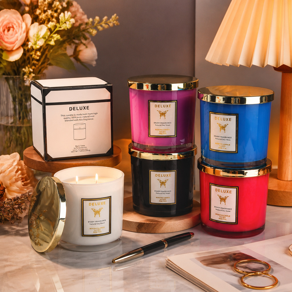 400G gold cover glass scented  - Soy Wax recension och pris