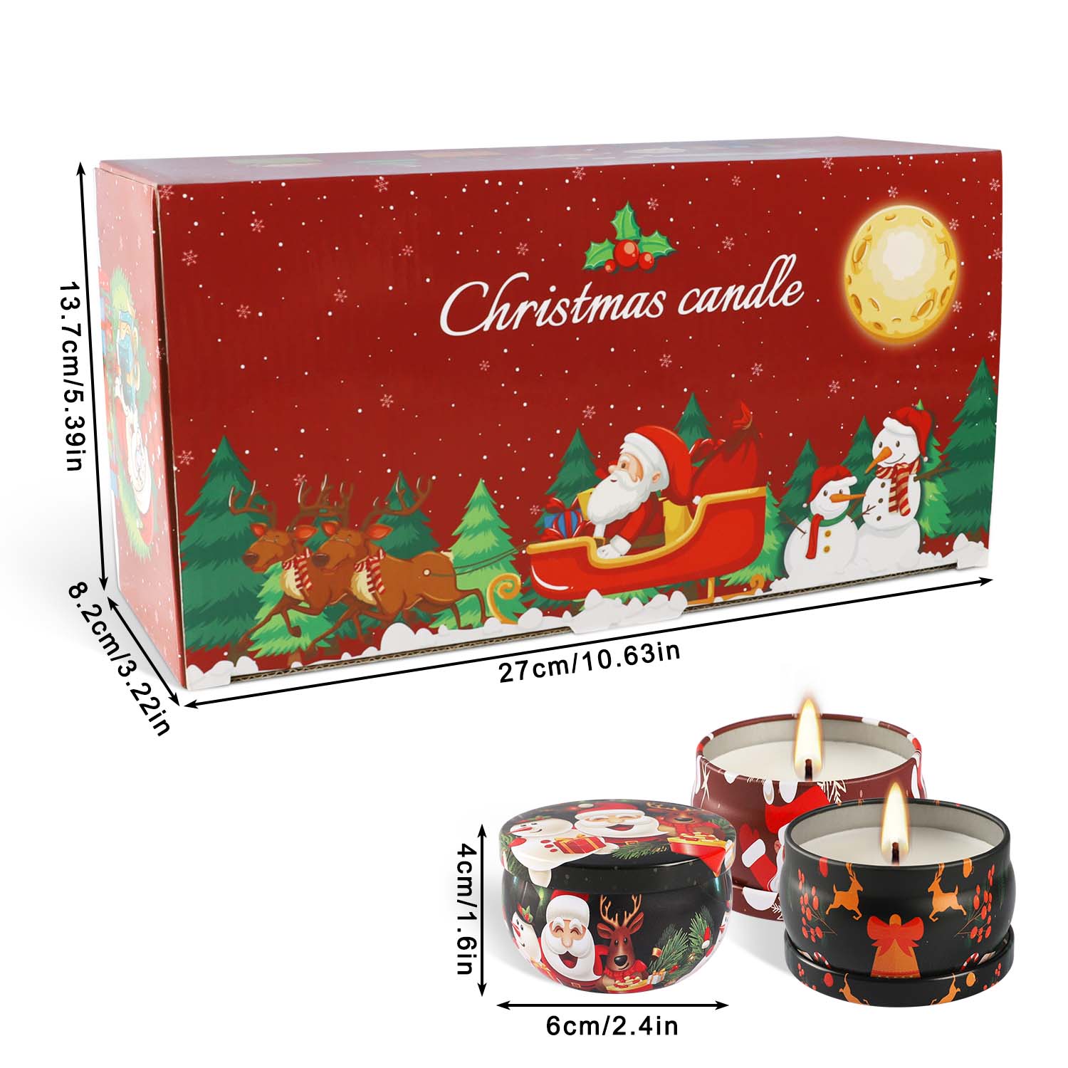2.3 inch, 16-Piece Christmas S - Paraffin Wax recension och pris