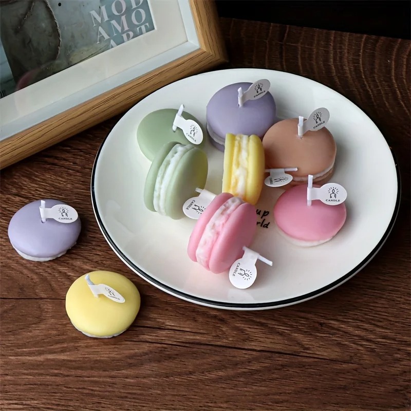 1/5pcs Realistic Macaron-shape - Soy Wax recension och pris