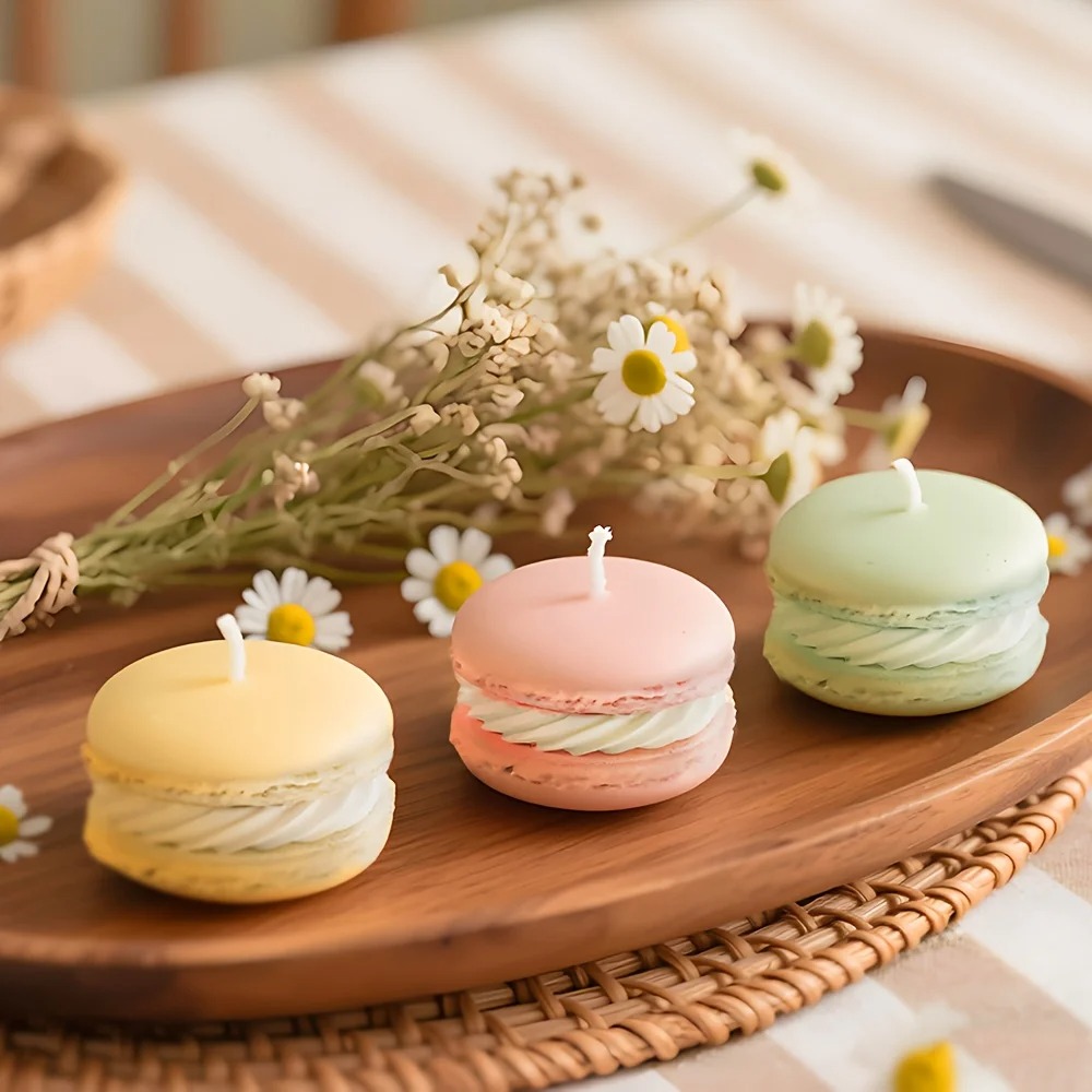 1/5pcs Realistic Macaron-shape - Soy Wax recension och pris