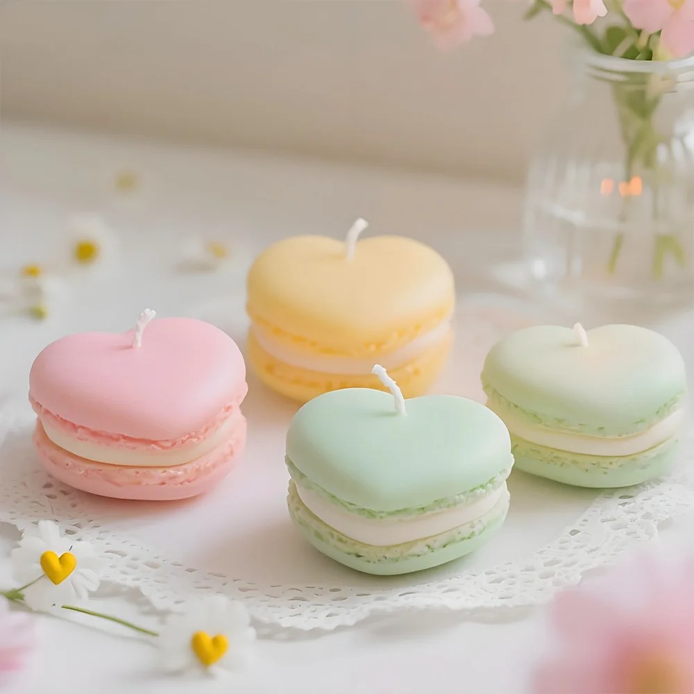 1/5pcs Realistic Macaron-shape - Soy Wax recension och pris